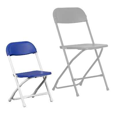 Emma And Oliver 10 Pack. Kids Plastic Folding Chair - Image 3