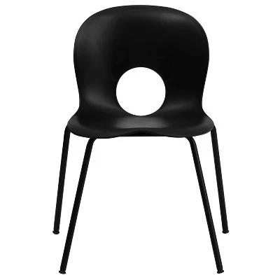 Emma And Oliver Multipurpose Designer Plastic Cafe Stack Chair - Image 8