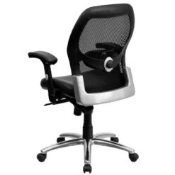 Emma And Oliver Mid-Back Super Mesh Executive Swivel Office Chair, Knee Tilt Control
