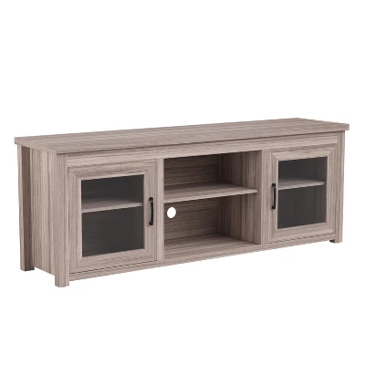 Emma And Oliver TV Stand For Up To 80" TV's - 65" Media Console With Classic Full Glass Doors & 3 Adjustable Shelves - Image 12