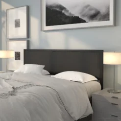 Emma And Oliver Metal Headboard - Fabric Upholstery Fits Standard Bed Frames