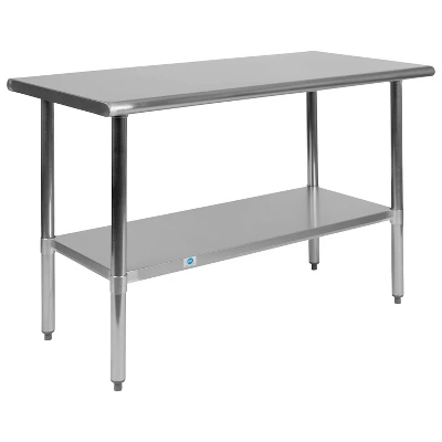 Emma And Oliver Stainless Steel 18 Gauge Prep And Work Table With Undershelf - Image 8