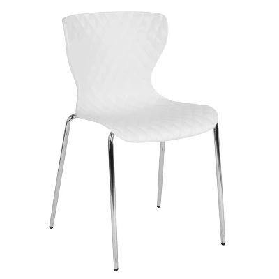 Emma And Oliver Contemporary Design Accent Dining Plastic Stack Chair - Image 12