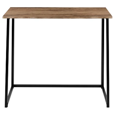 Emma And Oliver Small 36" Rustic Natural Home Office Folding Computer Desk - Laptop Desk - Image 6