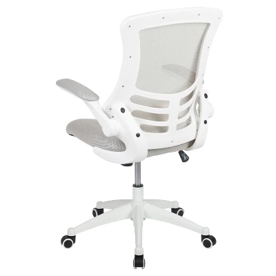 Emma And Oliver Mid-Back Mesh Swivel Ergonomic Task Office Chair With Flip-Up Arms - Image 10