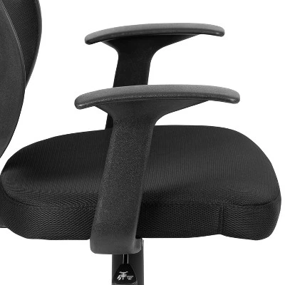 Emma And Oliver Mid-Back Mesh Swivel Ergonomic Task Office Chair - Arms - Image 7