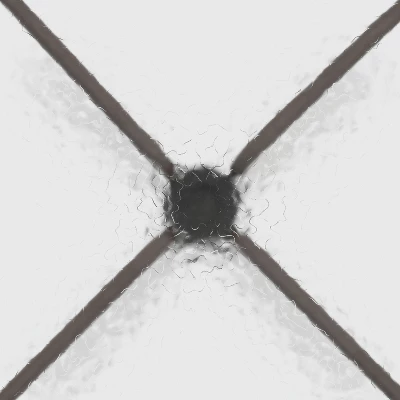 Emma And Oliver 23.5" Square Tempered Glass Metal Table With Smooth Ripple Design Top - Image 2