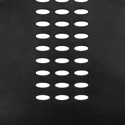 Emma And Oliver Black Plastic Office Side Stack Chair With Oval Cutout Back - Image 9