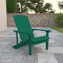Emma And Oliver All-Weather Adirondack Chair In Faux Wood