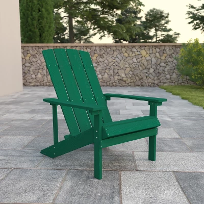 Emma And Oliver All-Weather Adirondack Chair In Faux Wood