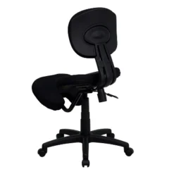 Emma And Oliver Mobile Ergonomic Kneeling Posture Task Office Chair In Black Fabric