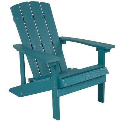 Emma And Oliver All-Weather Adirondack Chair In Faux Wood - Image 16