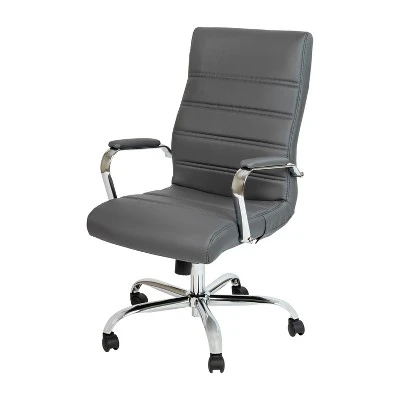 Emma And Oliver High Back Executive Swivel Office Chair With Metal Frame And Arms - Image 19
