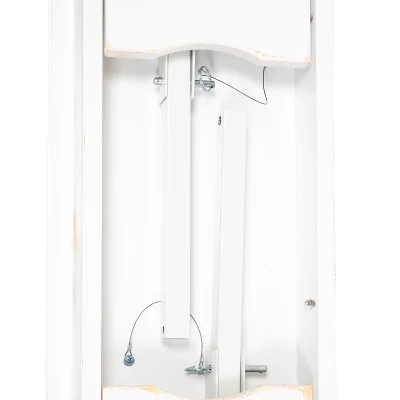 Emma And Oliver 8' X 12" Antique Rustic Solid Pine Folding Farm Bench - Portable Bench - Image 8