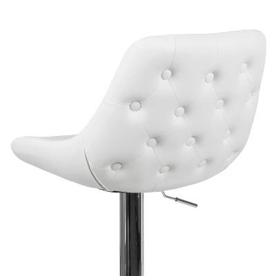 Emma And Oliver Adjustable Height Gas Lift Swivel Bar Stool With Support Pillow - Dining Stool - Image 7