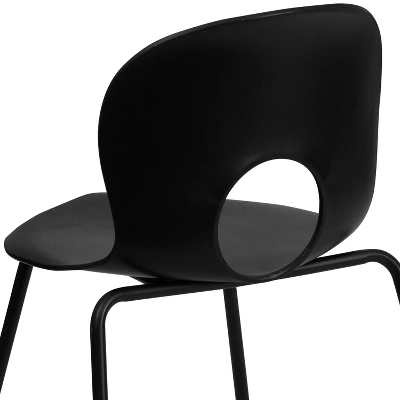 Emma And Oliver Multipurpose Designer Plastic Cafe Stack Chair - Image 5
