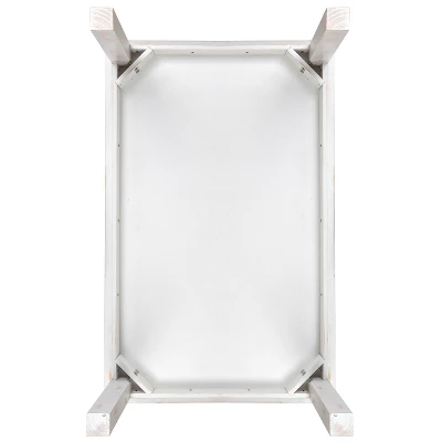 Emma And Oliver 46" X 30" Rectangular Antique Rustic Solid Pine Farm Dining Table - Image 10