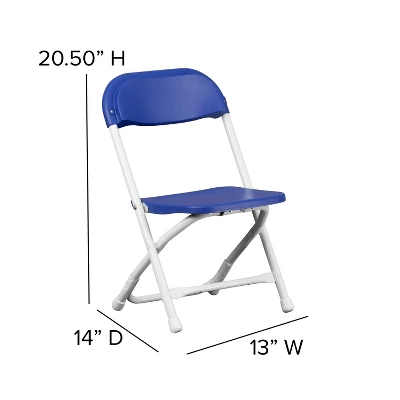 Emma And Oliver 10 Pack. Kids Plastic Folding Chair - Image 2