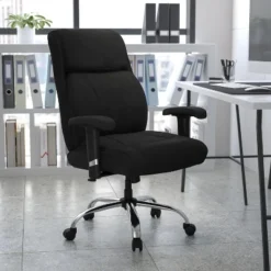 Emma And Oliver 400 Lb. Big & Tall Mid-Back Swivel Clean Line Stitch Ergonomic Task Office Chair