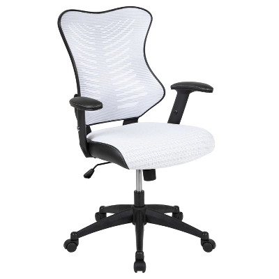 Emma And Oliver High Back Designer Mesh Executive Ergonomic Office Chair W/ Adjustable Arms - Image 12