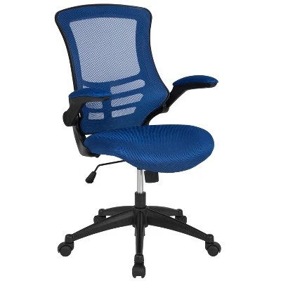 Emma And Oliver Mid-Back Mesh Swivel Ergonomic Task Office Chair With Flip-Up Arms - Image 16