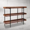 Emma And Oliver 3 Shelf 35"H Storage Display Unit Bookcase In Rustic Wood Grain Finish