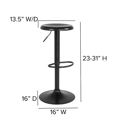 Emma And Oliver Adjustable Height Retro Barstool - Image 2