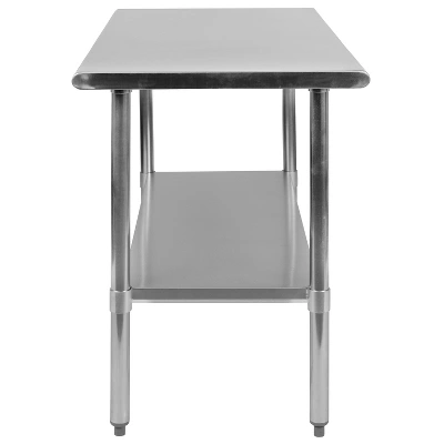 Emma And Oliver Stainless Steel 18 Gauge Prep And Work Table With Undershelf - Image 5