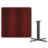 Emma And Oliver 42" Square Laminate Table Top With 33"x33" Table Height Base