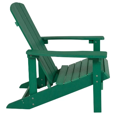 Emma And Oliver All-Weather Adirondack Chair In Faux Wood - Image 5