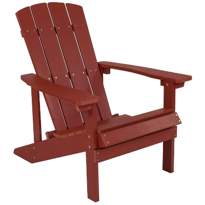Emma And Oliver All-Weather Adirondack Chair In Faux Wood - Image 12