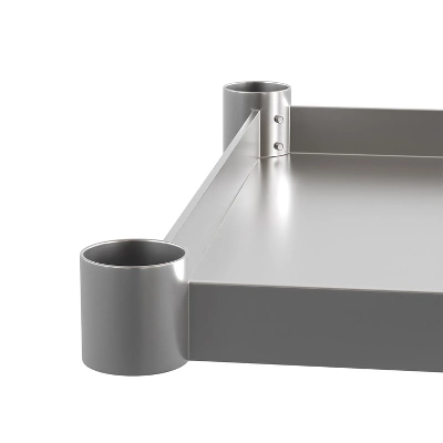 Emma And Oliver Under Shelf For Kitchen Prep And Work Tables - Adjustable Galvanized Lower Shelf For Stainless Steel Tables - Image 4