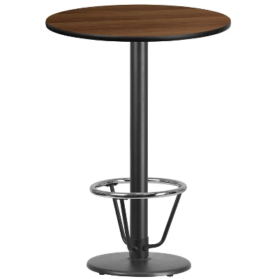 Emma And Oliver 30" Round Laminate Bar Table With 18" Round Foot Ring Base - Image 5