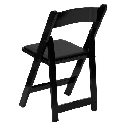Emma And Oliver 4 Pack Wood Folding Chair With Vinyl Padded Seat - Image 10