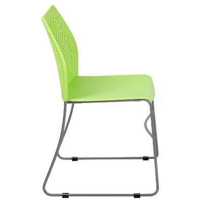 Emma And Oliver Home And Office Sled Base Stack Chair With Air-Vent Back - Guest Chair - Image 11
