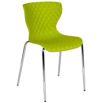 Emma And Oliver Contemporary Design Accent Dining Plastic Stack Chair - Image 11