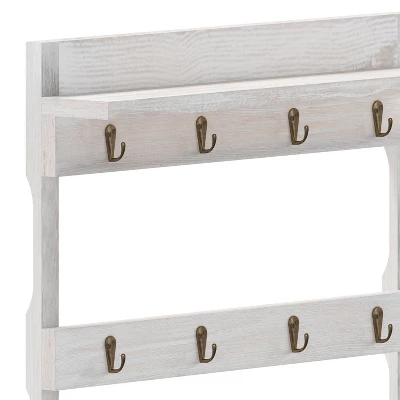 Emma And Oliver Wall Mounted Mug Rack With 12 Coffee Cup Hangers And Built-In Shelf For Coffee, Sugar & More - Image 7
