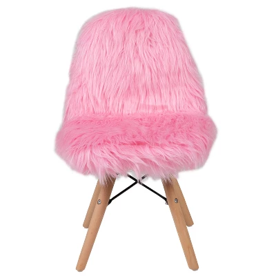 Emma And Oliver Kids Shaggy Dog Accent Chair - Desk Chair - Playroom Chair - Image 10