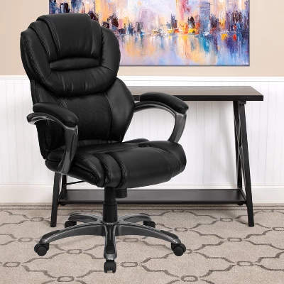 Emma And Oliver High Back Executive Swivel Ergonomic Office Chair With Accent Layered Seat/Back