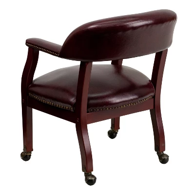 Emma And Oliver Conference Chair With Accent Nail Trim And Casters - Image 6
