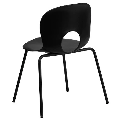 Emma And Oliver Multipurpose Designer Plastic Cafe Stack Chair - Image 6