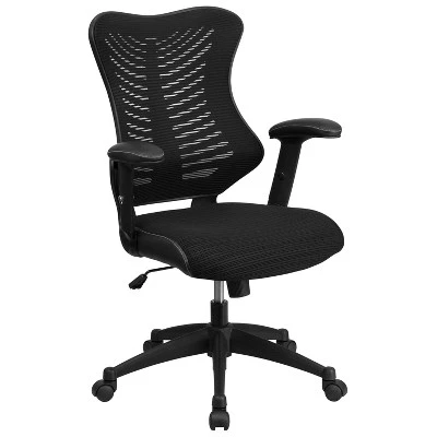 Emma And Oliver High Back Designer Mesh Executive Ergonomic Office Chair W/ Adjustable Arms - Image 15