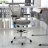 Emma And Oliver Mid-Back Mesh Adjustable Ergonomic Drafting Chair, Task Chair