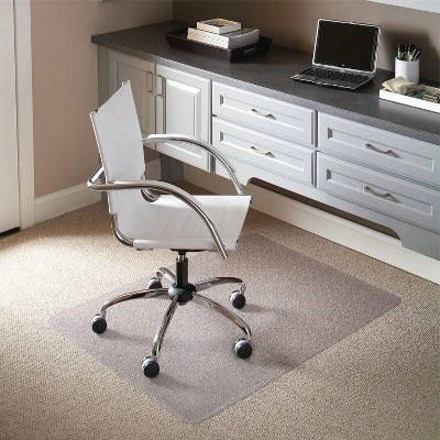 3'9"x4'5" Rectangle Solid Office Chair Mat Clear - Emma And Oliver