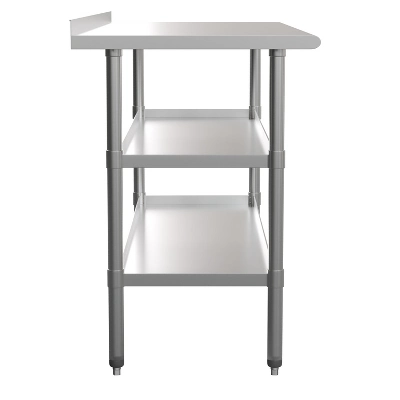 Emma And Oliver NSF Certified Stainless Steel 18 Gauge Work Table With 1.5" Backsplash And Undershelves - Image 5