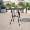Emma And Oliver Commercial Grade 28" Square Colorful Metal Garden Patio Table