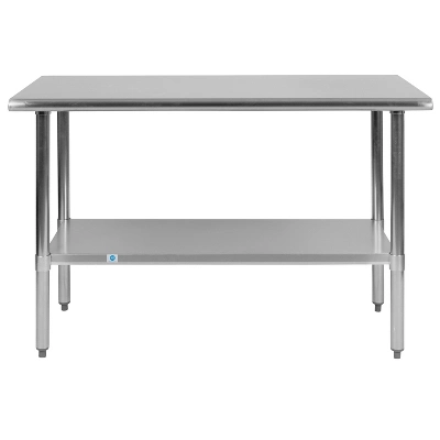 Emma And Oliver Stainless Steel 18 Gauge Prep And Work Table With Undershelf - Image 6