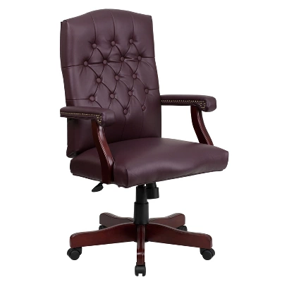 Emma And Oliver Martha Washington Executive Swivel Office Chair With Arms - Image 11