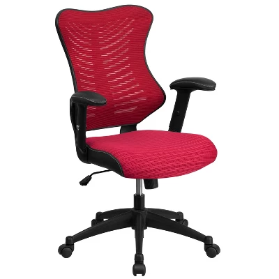 Emma And Oliver High Back Designer Mesh Executive Ergonomic Office Chair W/ Adjustable Arms - Image 14
