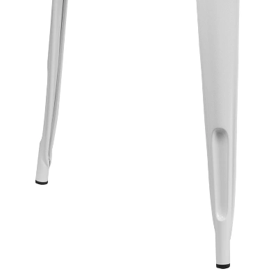 Emma And Oliver Commercial 31.5" X 63" Rectangular Colorful Metal Indoor-Outdoor Dining Table - Image 5